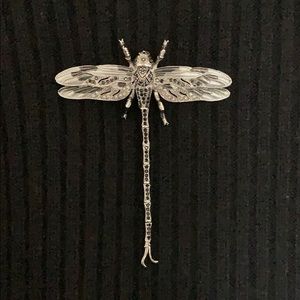 Dragonfly bar pin brooch